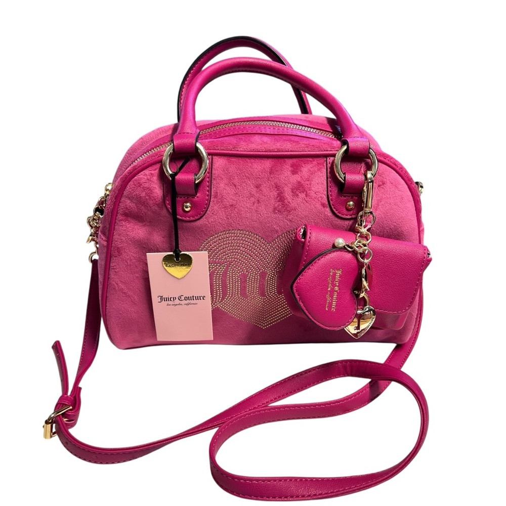 Juicy Couture NWT Pink Satchel with Gold Hardware and Detachable Strap